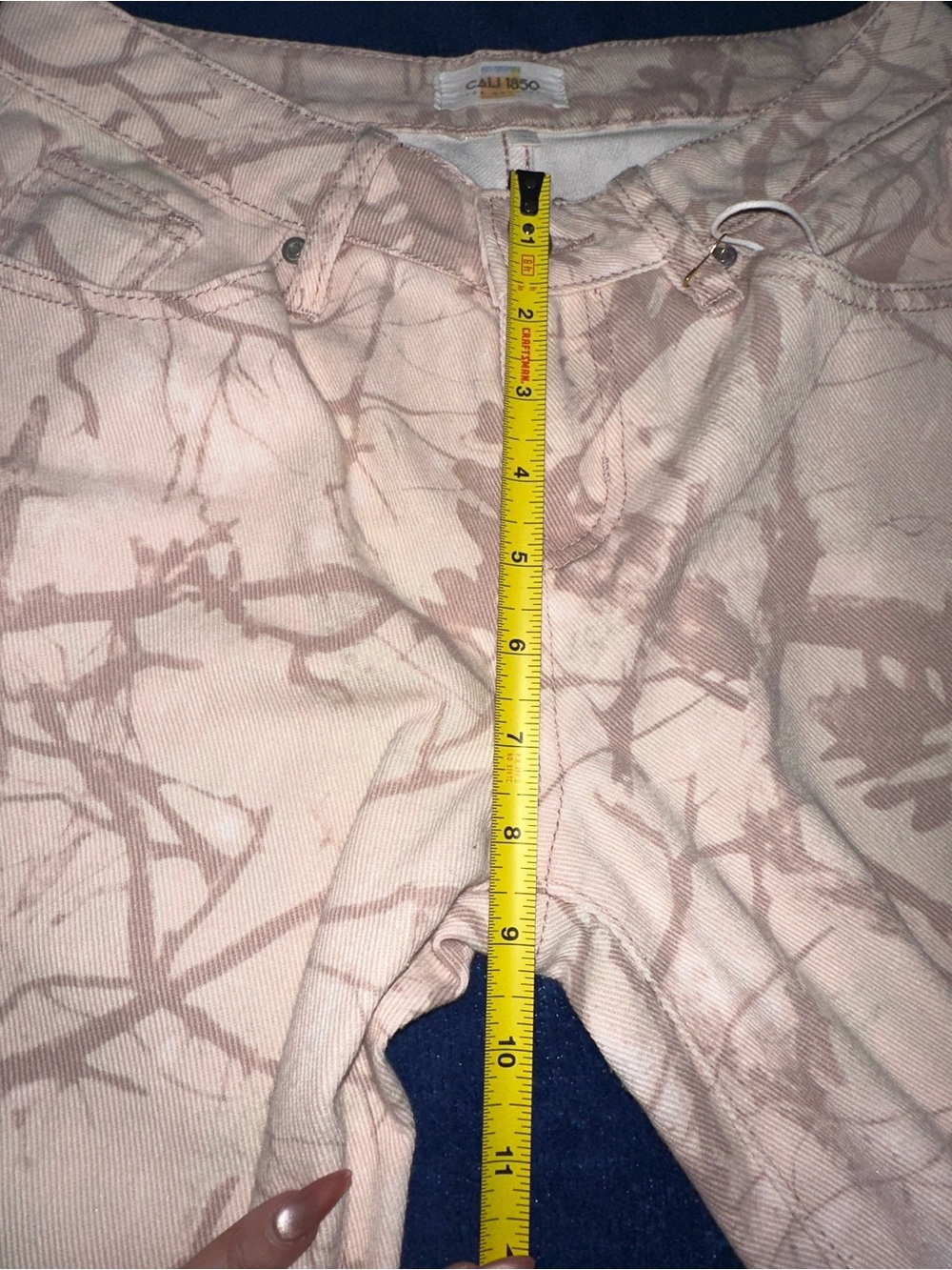 Cali 1850 Pink Tree Branch Camo High Rise Wide Leg Jeans Y2K Streetwear 3/26 NWT - Picture 5 of 10